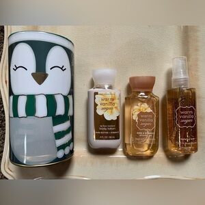 Bath & Body Works Travel Size Warm Vanilla Trio Set